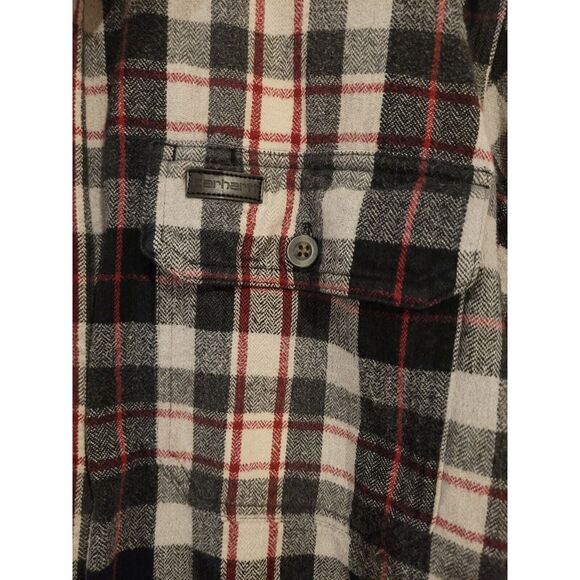 Carhartt 100587 Mens Heavy Flannel Shirt Large Plaid Original Fit Button - Picture 4 of 6